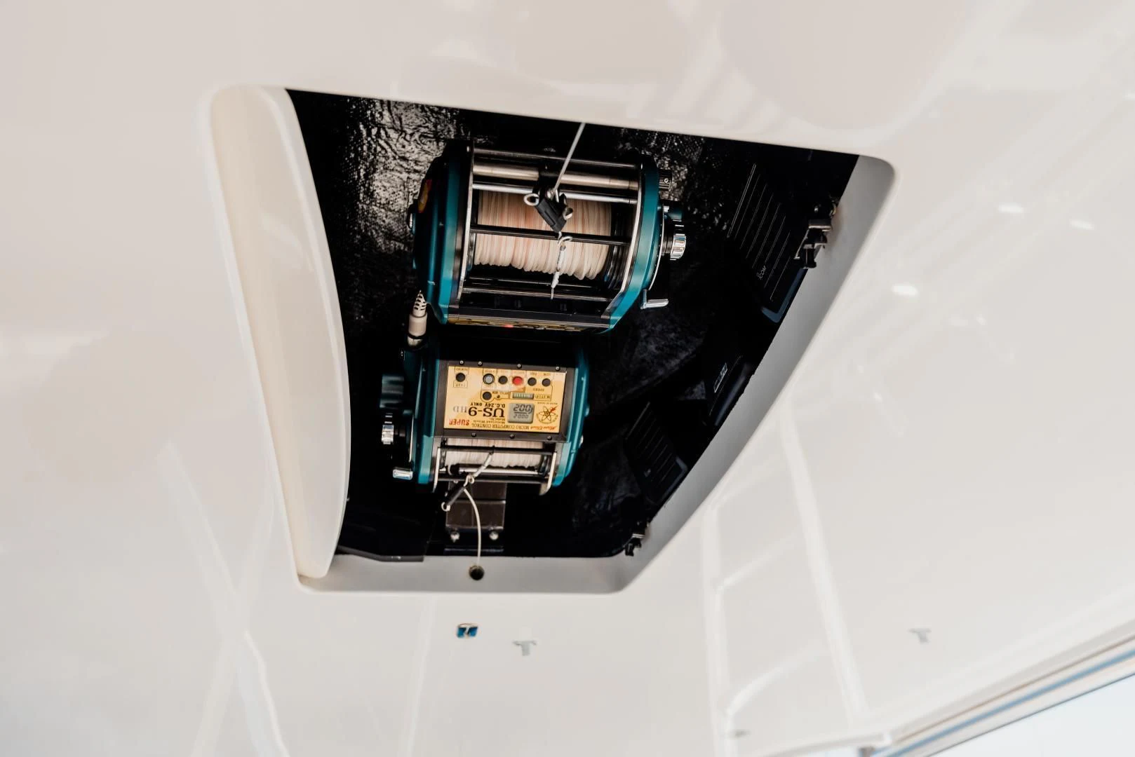 a black and blue electronic device aboard C STUDENT Yacht for Sale
