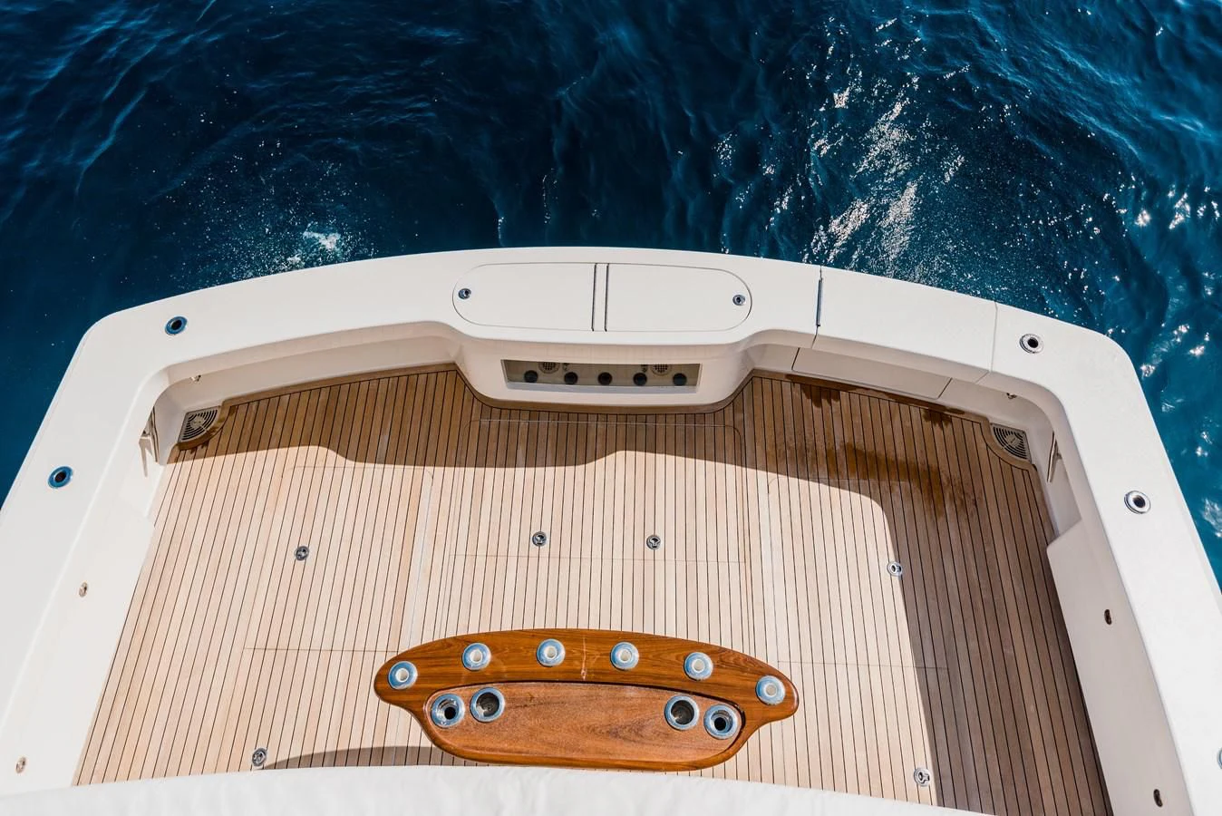 a close-up of a white electric guitar aboard C STUDENT Yacht for Sale