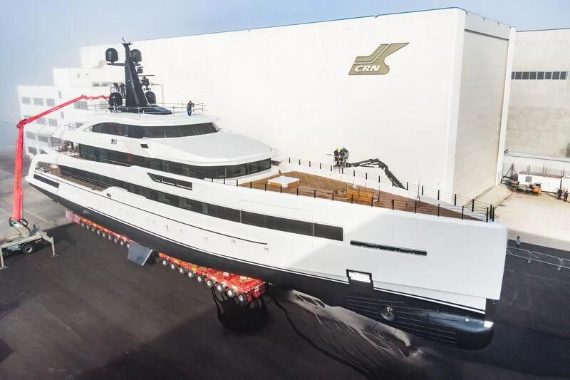 a large white boat aboard RIO Yacht for Sale