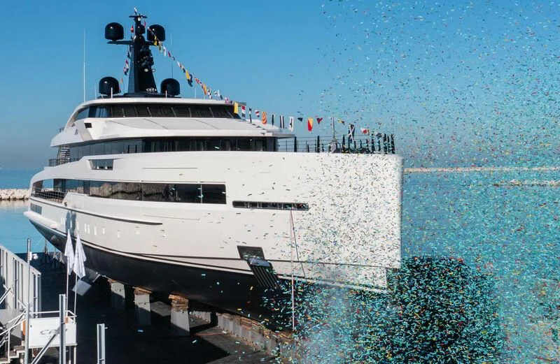 a large white boat aboard RIO Yacht for Sale