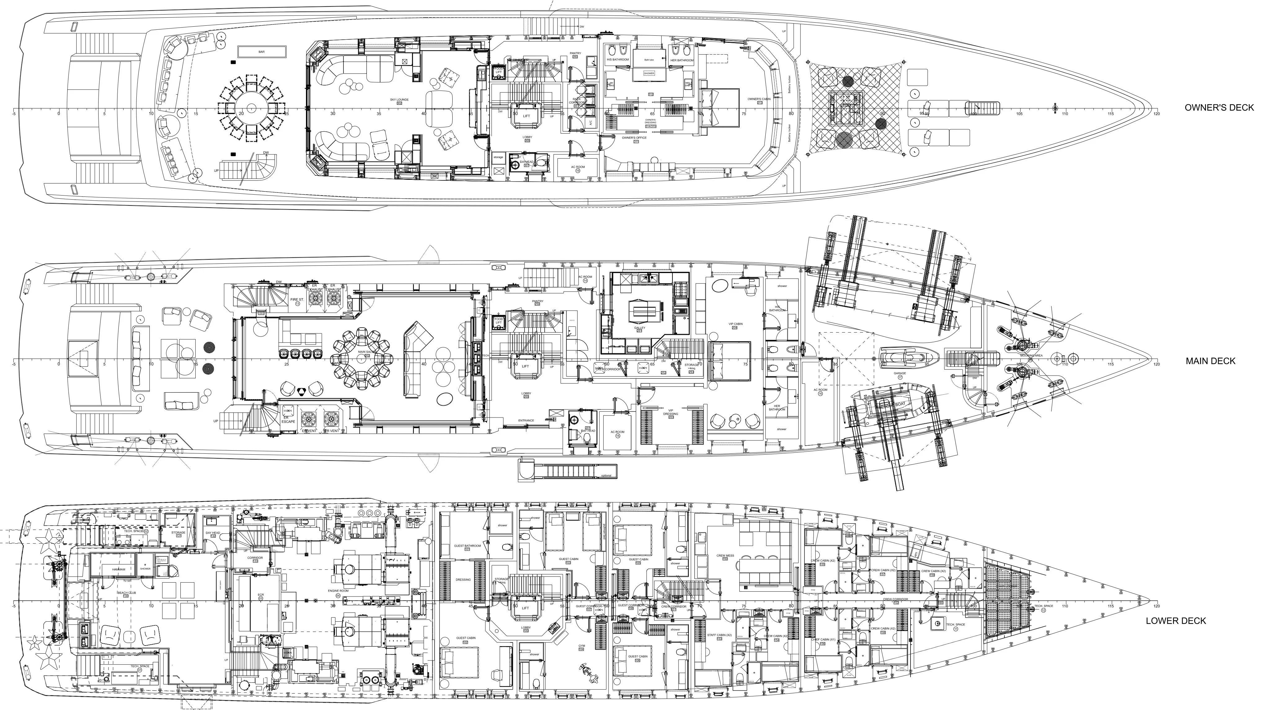 diagram aboard RIO Yacht for Sale
