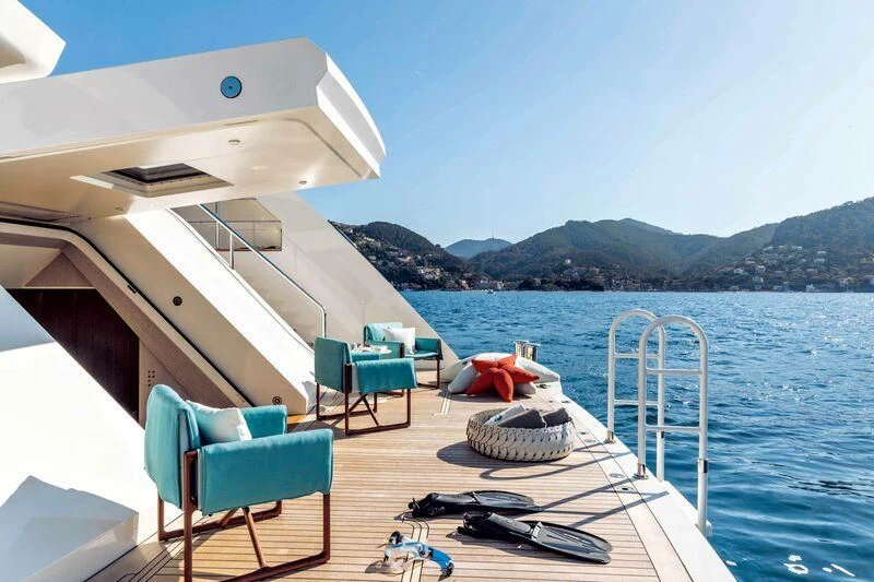 a boat on the water aboard RIO Yacht for Sale