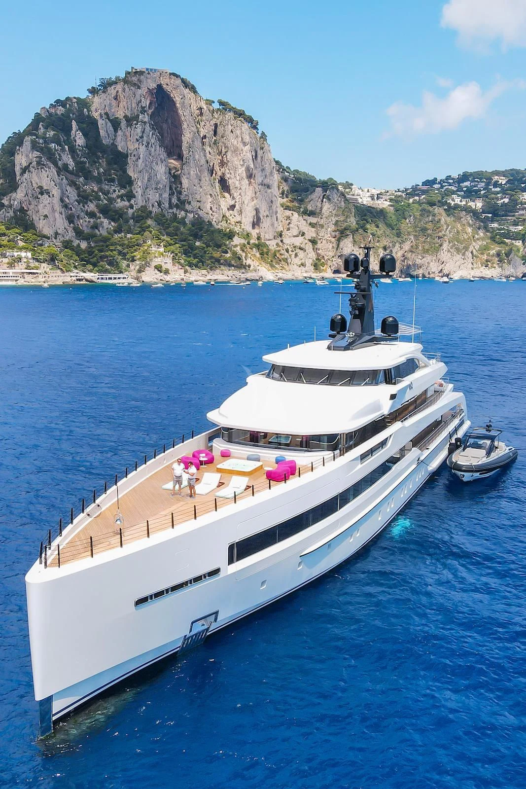 a boat with a lot of stuff on it aboard RIO Yacht for Sale