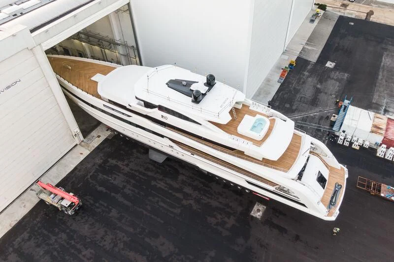 a toy boat on a surface aboard RIO Yacht for Sale