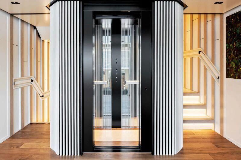 a large glass door aboard RIO Yacht for Sale
