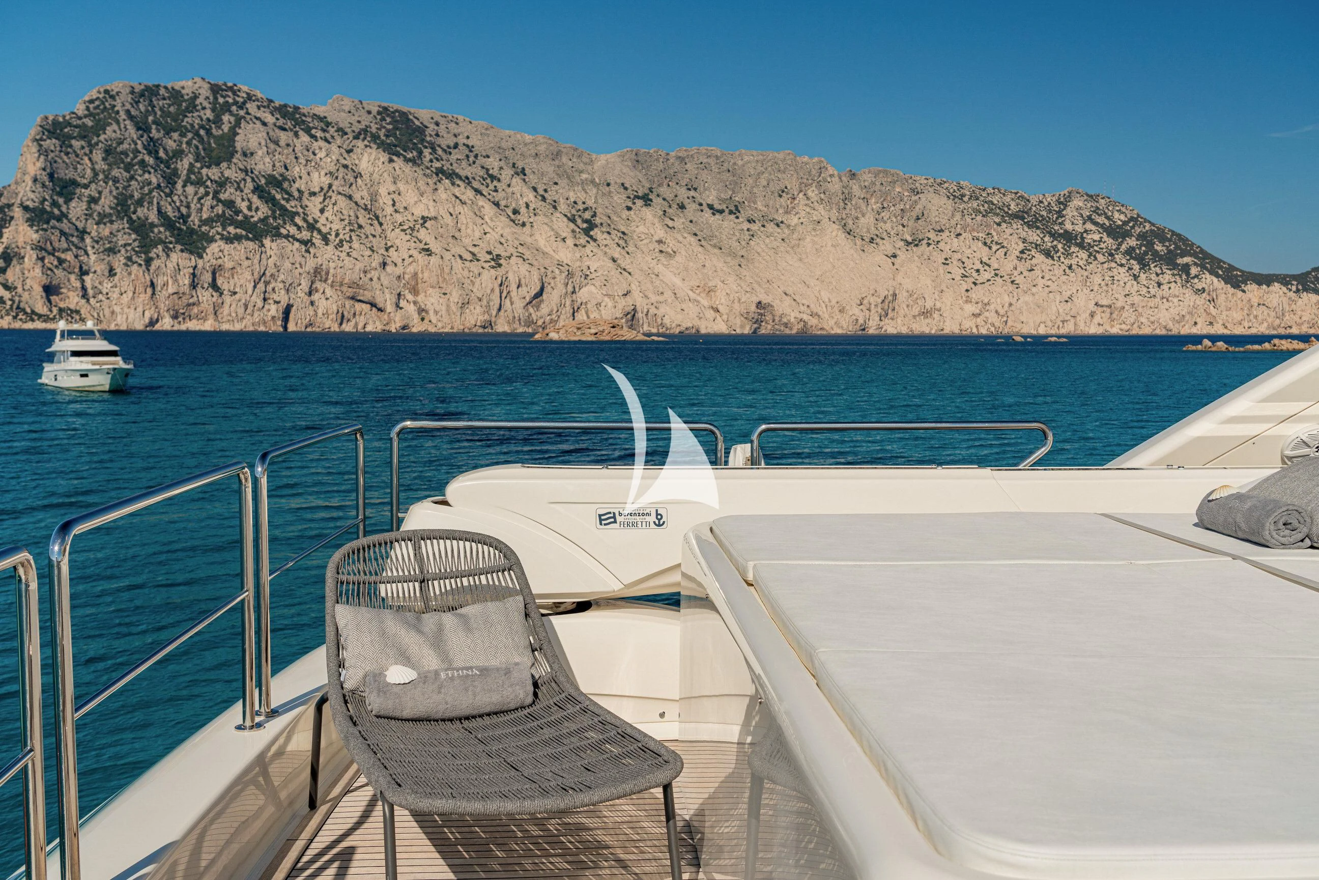 a boat on the water aboard ETHNA Yacht for Sale