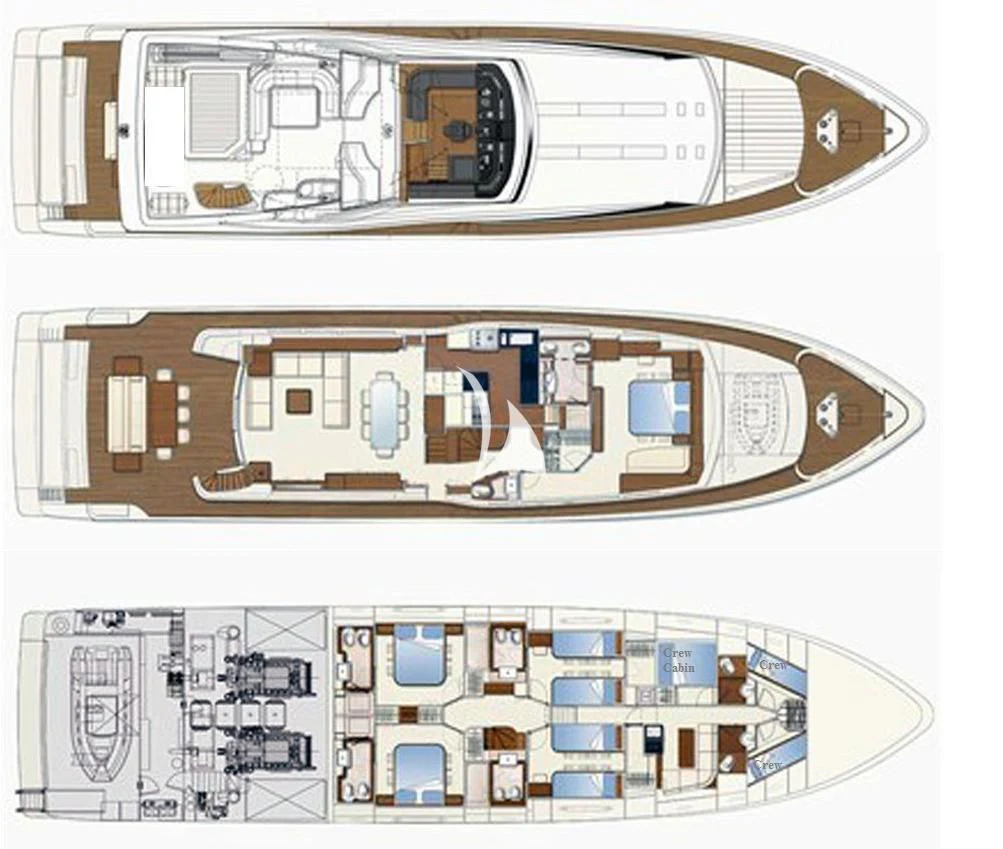a diagram of a building aboard ETHNA Yacht for Sale
