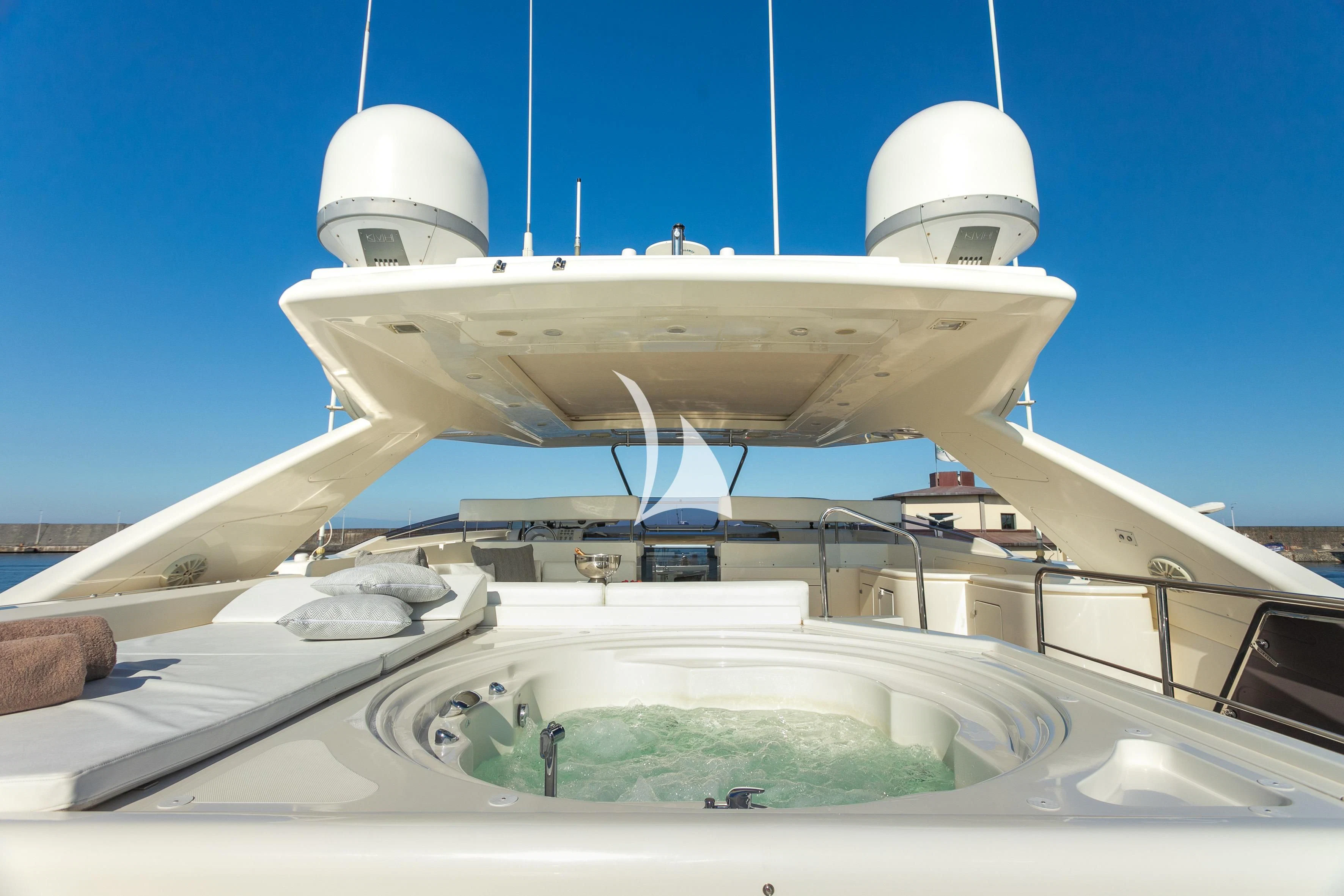 a close-up of a plane aboard ETHNA Yacht for Sale