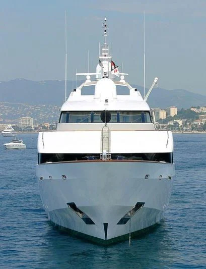 a boat in the water aboard ALL SEVEN Yacht for Sale