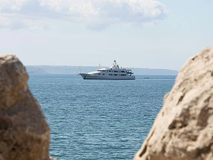 a boat in the water aboard VIXIT Yacht for Sale