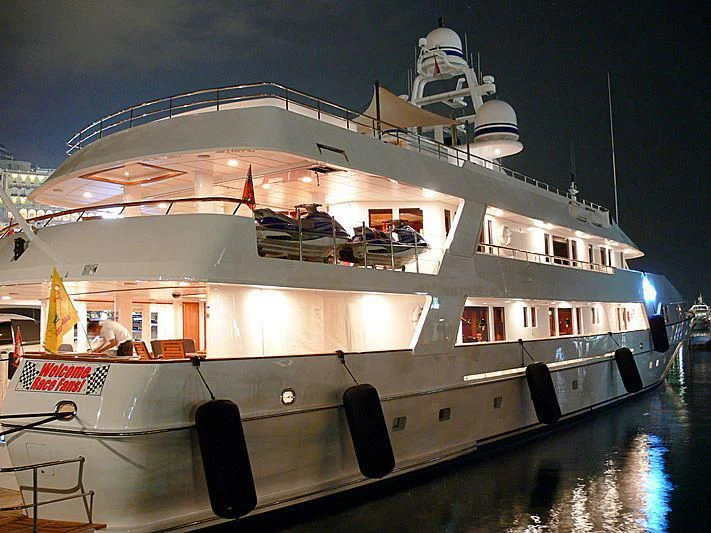 a large cruise ship with a group of people on it aboard VIXIT Yacht for Sale
