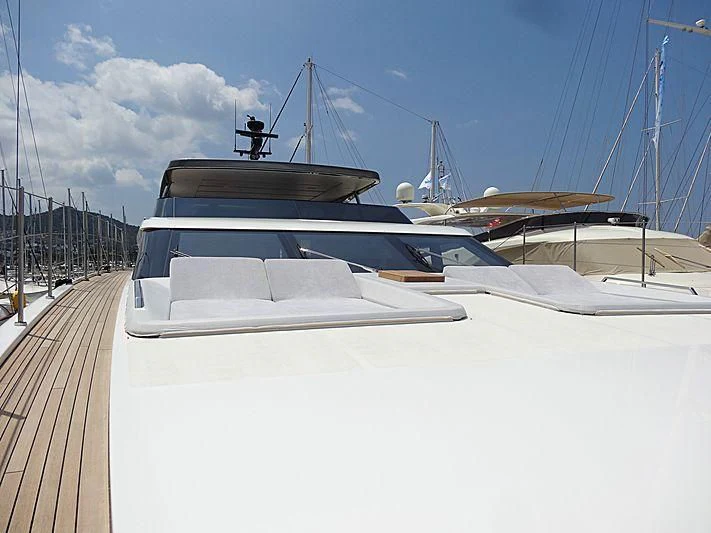 a boat with a boat on it aboard MORNING STAR Yacht for Charter
