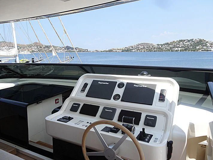 a view of a boat from the deck of a boat aboard MORNING STAR Yacht for Charter