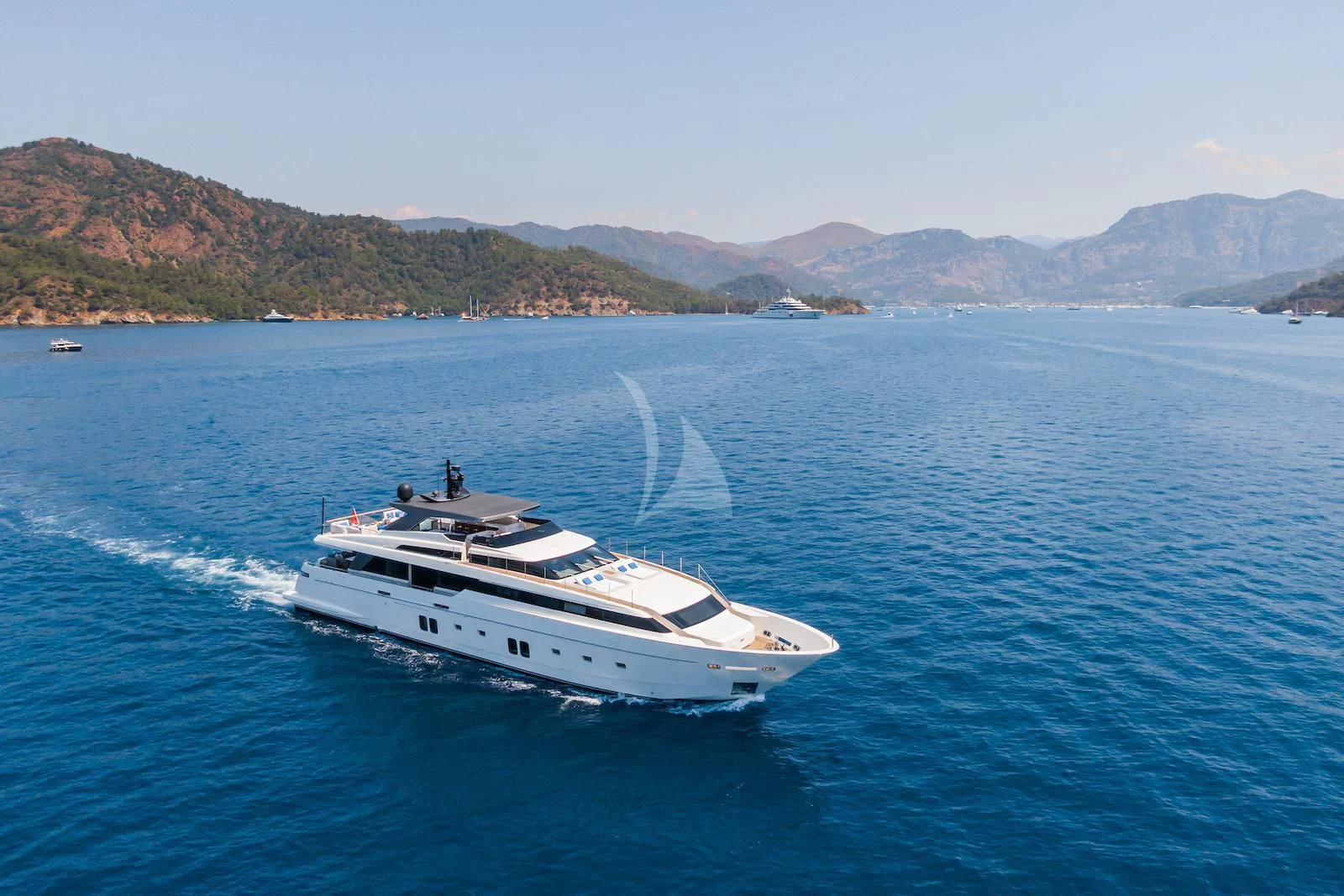 a boat on the water aboard MORNING STAR Yacht for Charter
