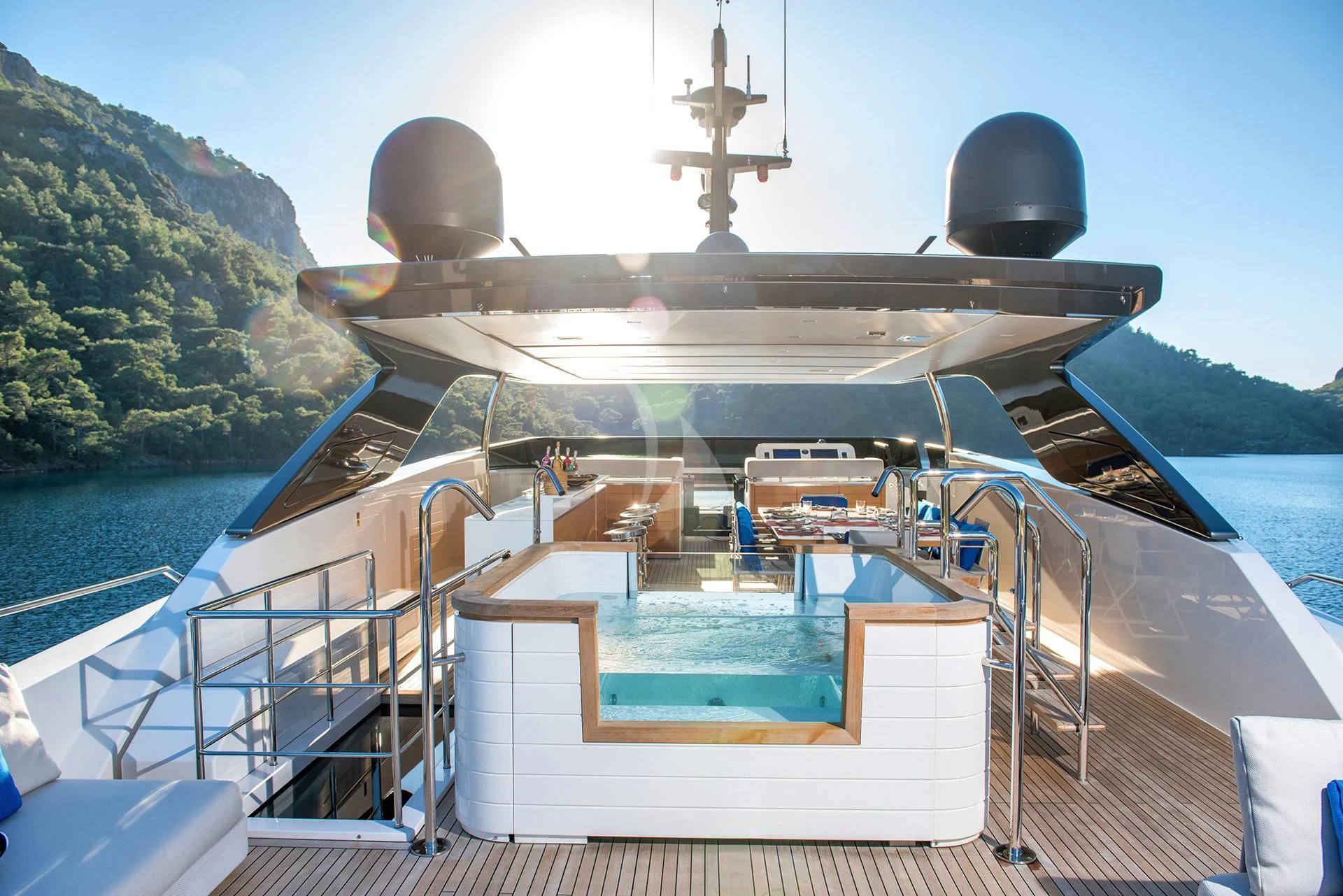 a ship on the water aboard MORNING STAR Yacht for Charter