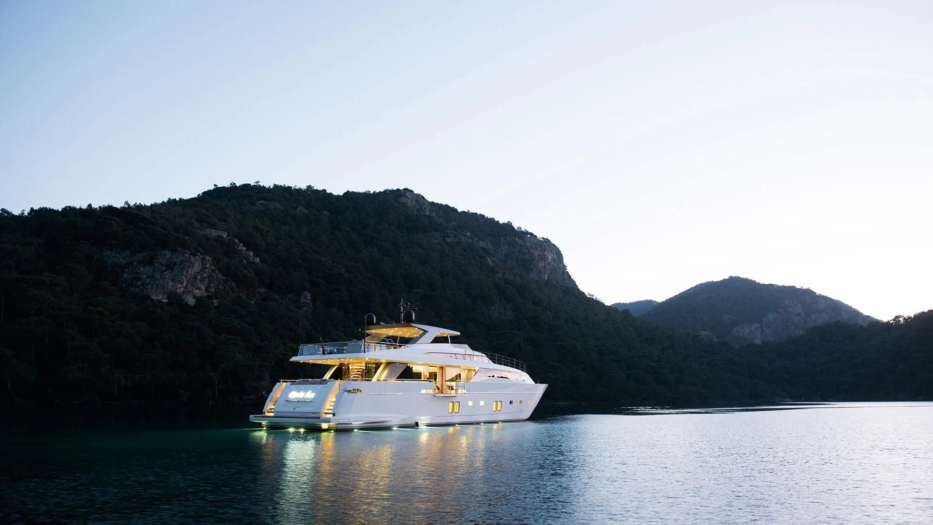 a boat on the water aboard MORNING STAR Yacht for Charter