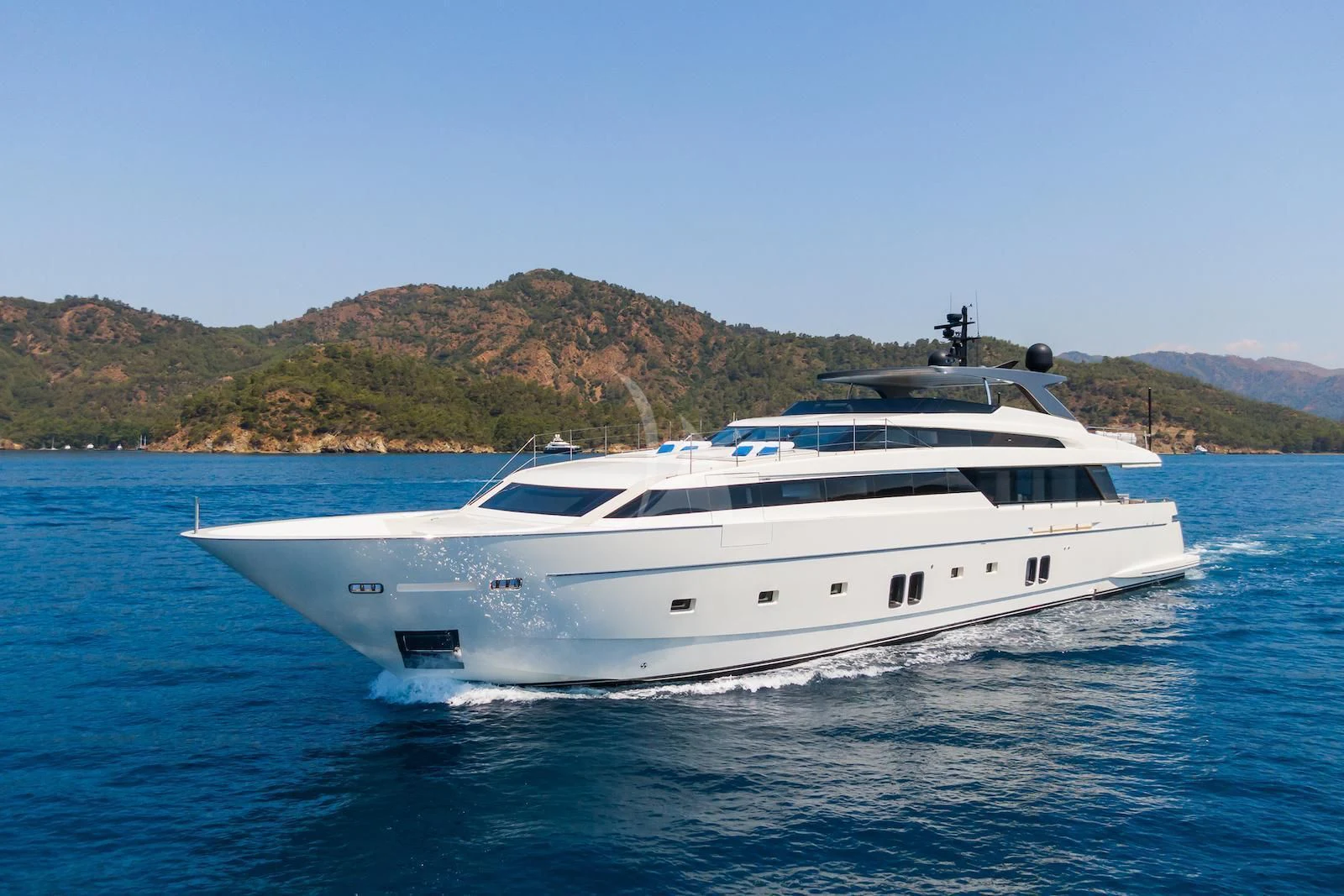 a white yacht in the water aboard MORNING STAR Yacht for Charter