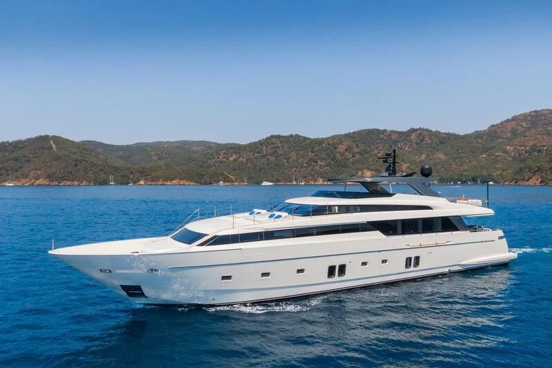 a white yacht in the water aboard MORNING STAR Yacht for Charter