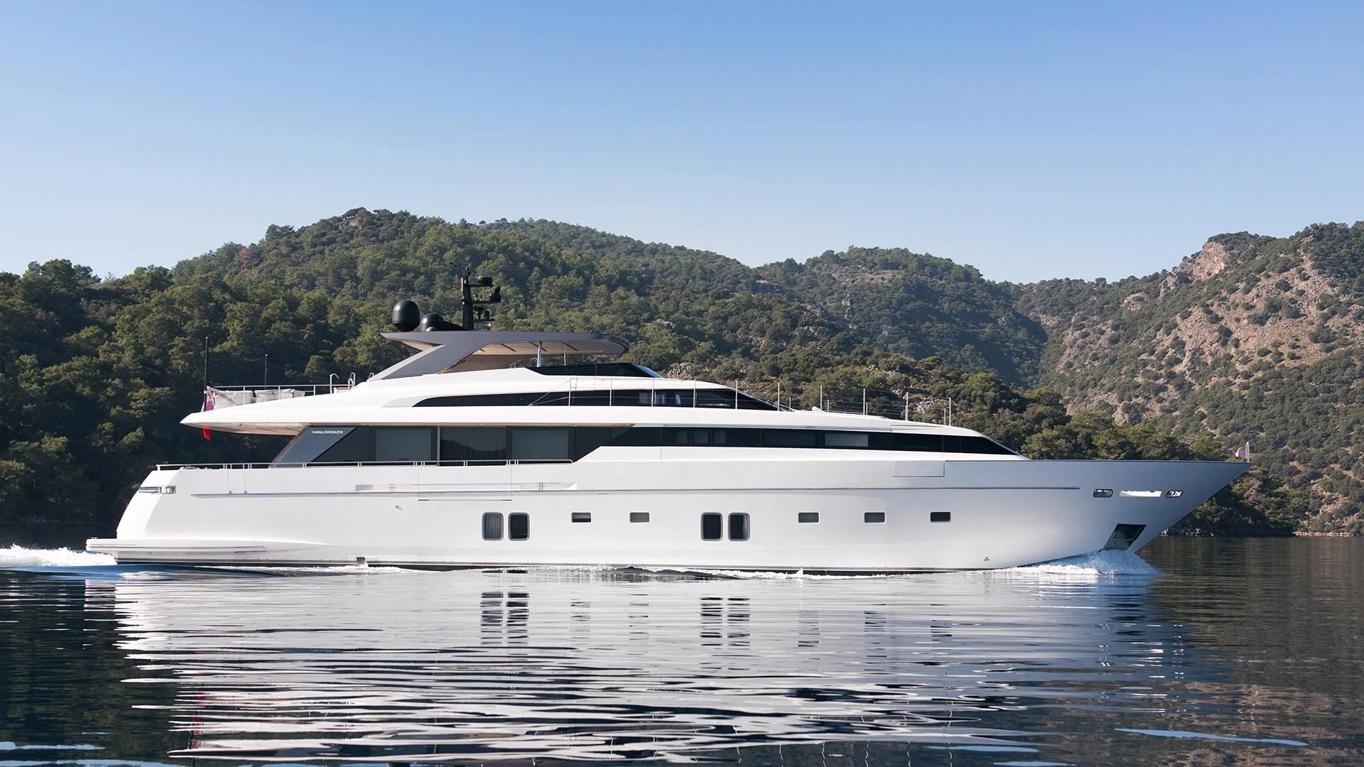 a white yacht on the water aboard MORNING STAR Yacht for Charter
