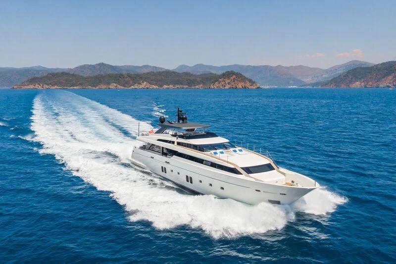 a boat on the water aboard MORNING STAR Yacht for Charter