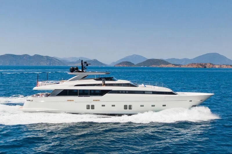 a boat on the water aboard MORNING STAR Yacht for Charter