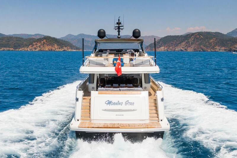 a boat on the water aboard MORNING STAR Yacht for Charter