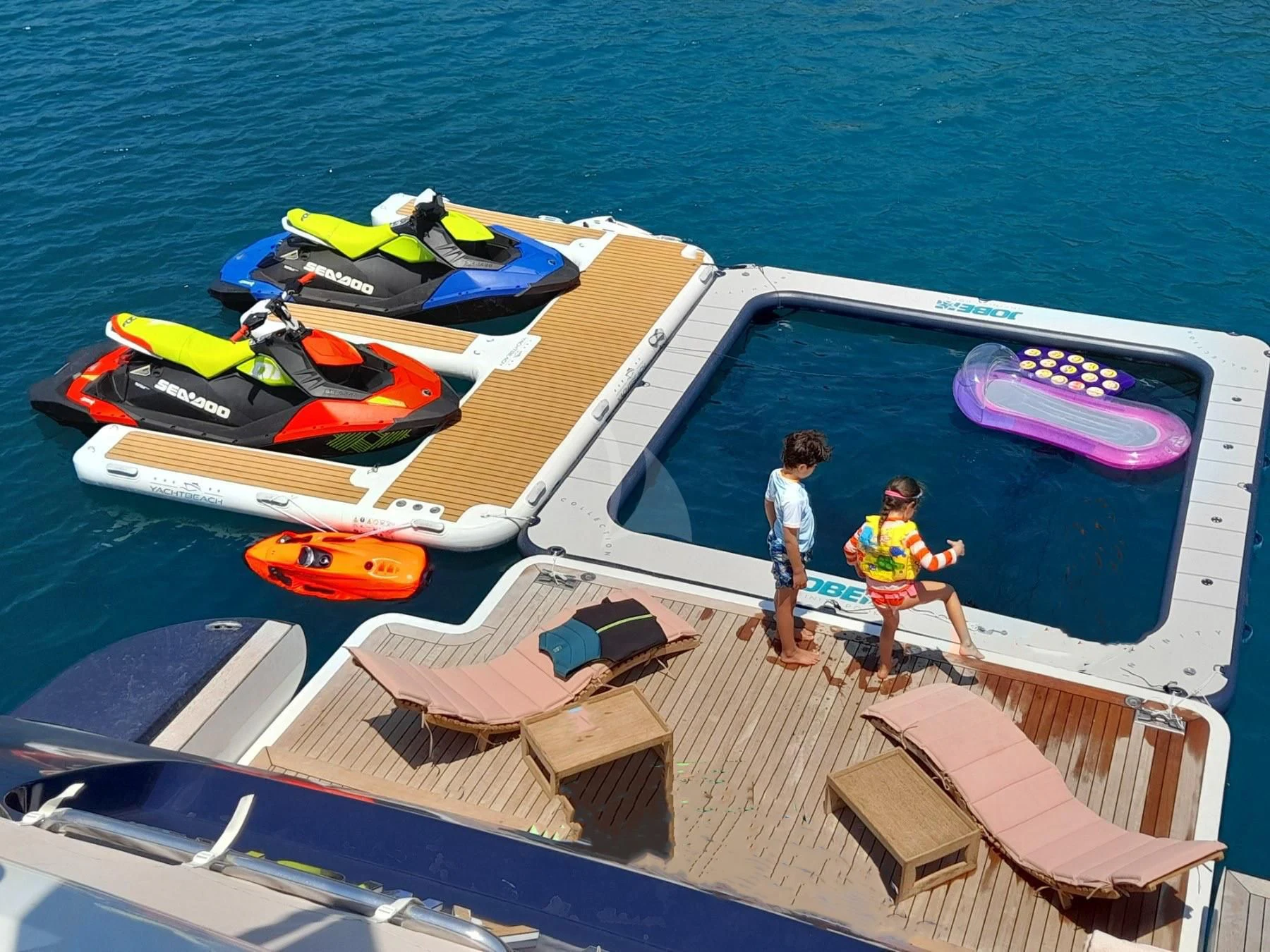 a boat with people on it aboard GRANDE AMORE Yacht for Charter