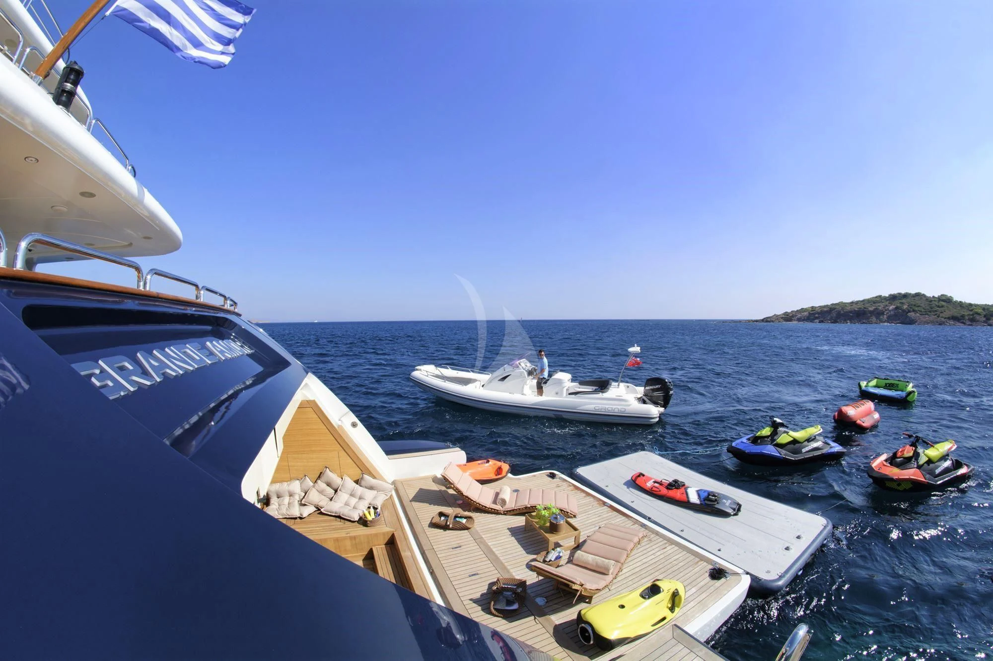 boats on the water aboard GRANDE AMORE Yacht for Charter