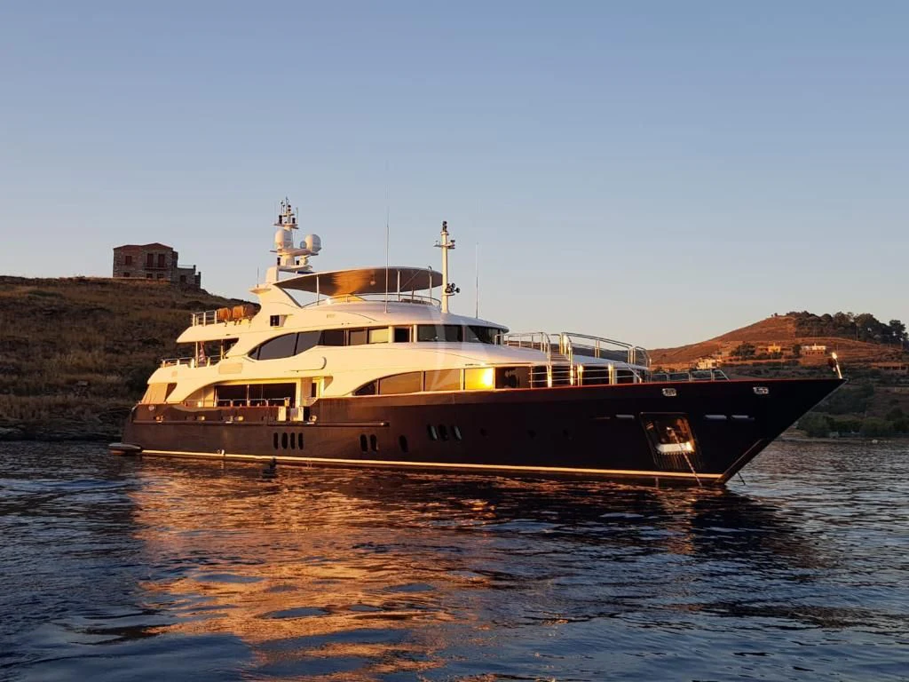 a boat on the water aboard GRANDE AMORE Yacht for Charter