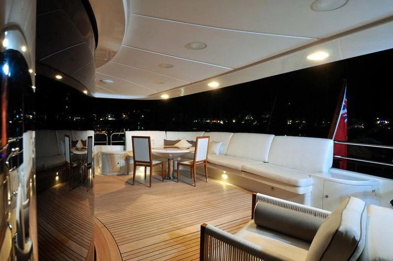 a large room with a couch and chairs aboard GRANDE AMORE Yacht for Charter