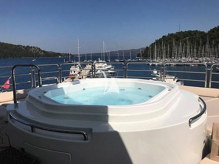a boat on the water aboard GRANDE AMORE Yacht for Charter