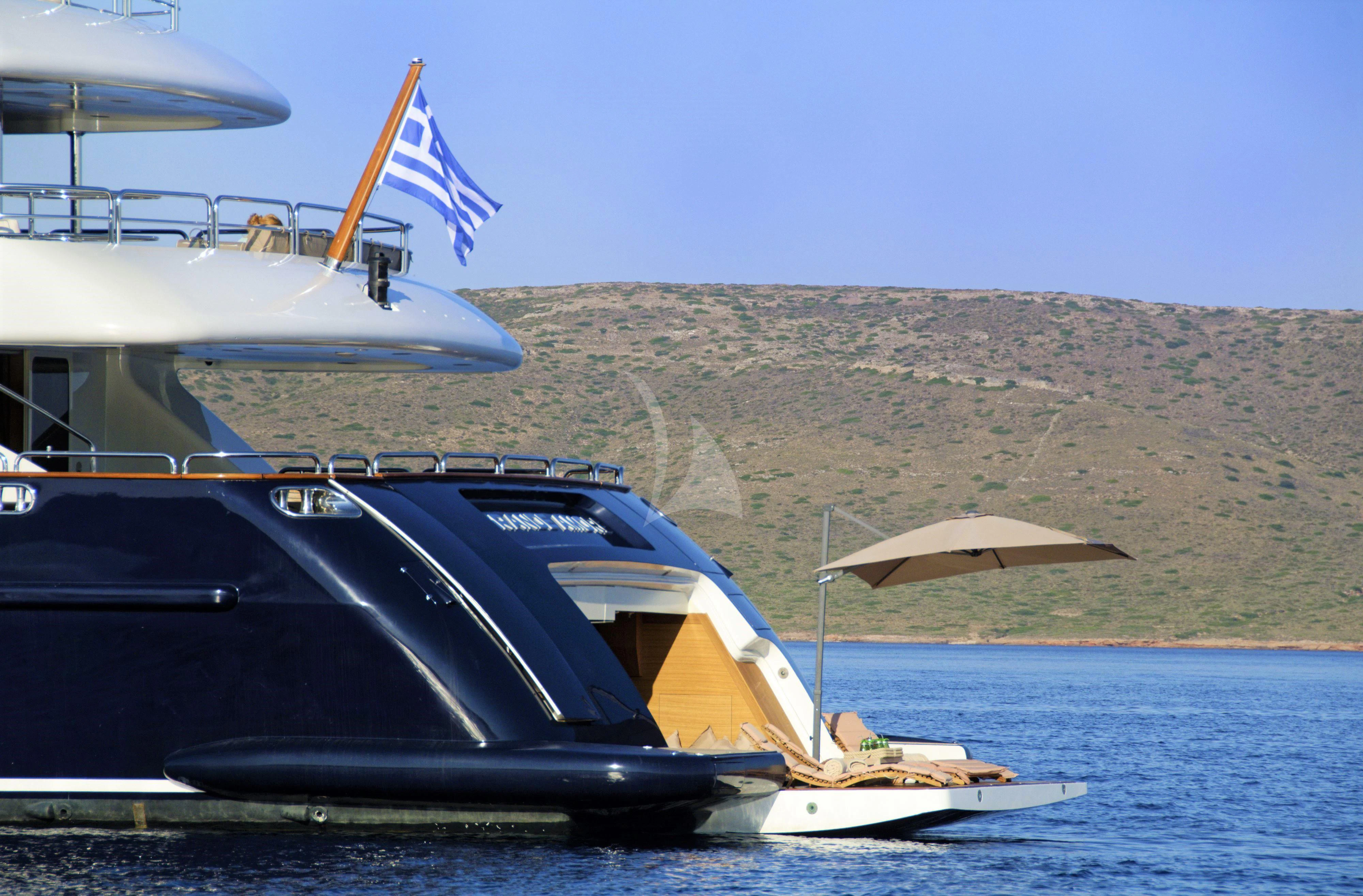 a boat on the water aboard GRANDE AMORE Yacht for Charter