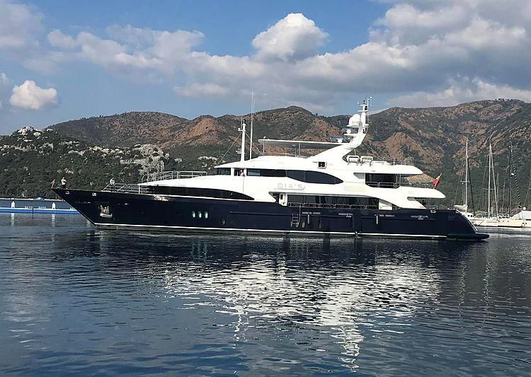 a boat on the water aboard GRANDE AMORE Yacht for Charter