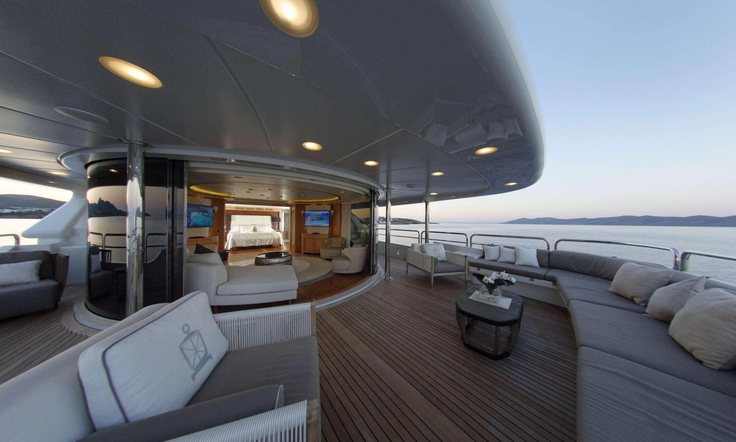 a boat on the water aboard GRANDE AMORE Yacht for Charter