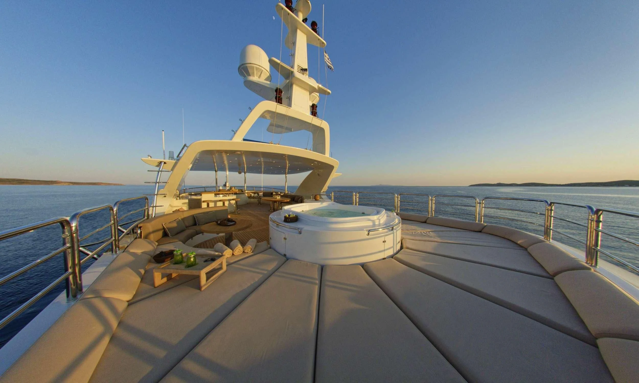 a boat on the water aboard GRANDE AMORE Yacht for Charter