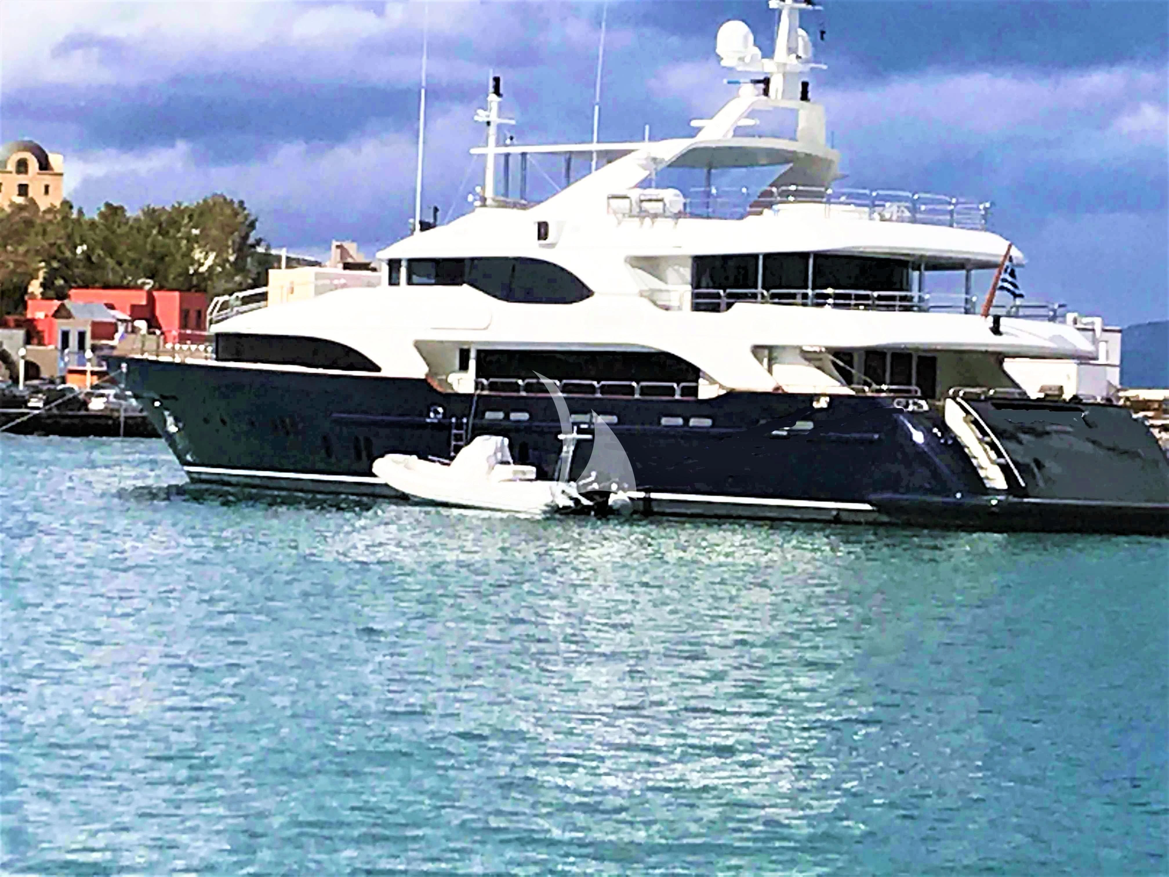 a large boat in the water aboard GRANDE AMORE Yacht for Charter