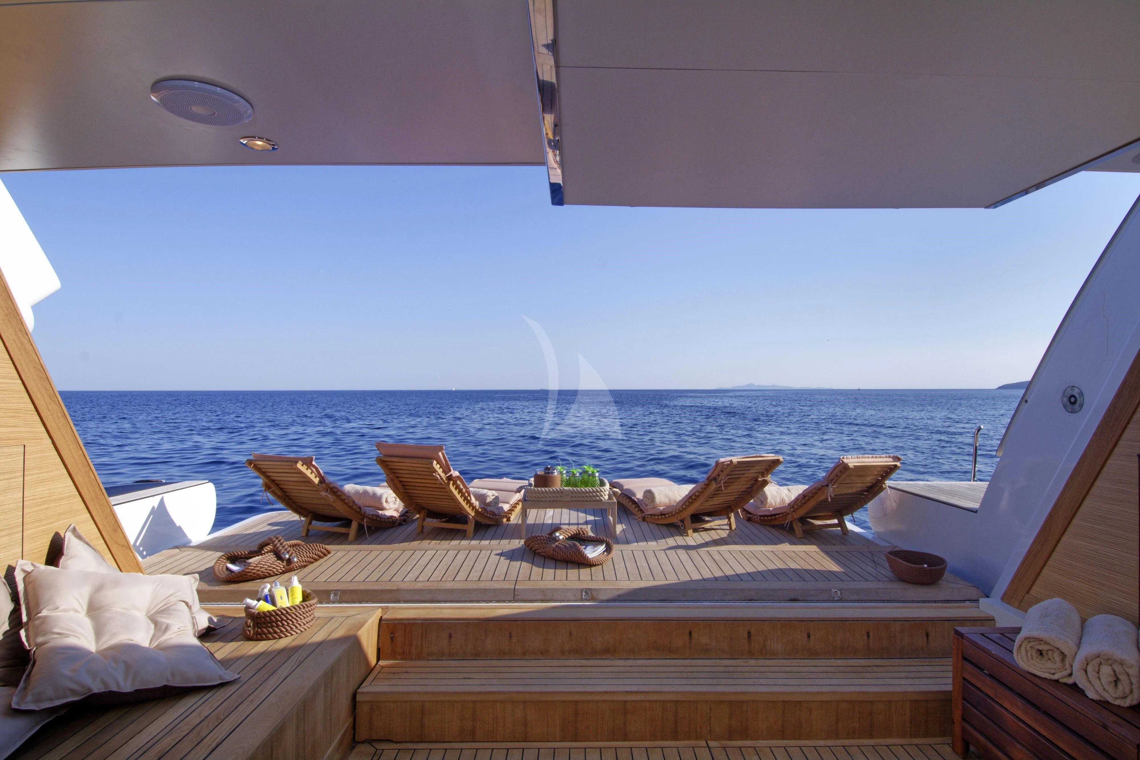 a room with a view of the ocean aboard GRANDE AMORE Yacht for Charter