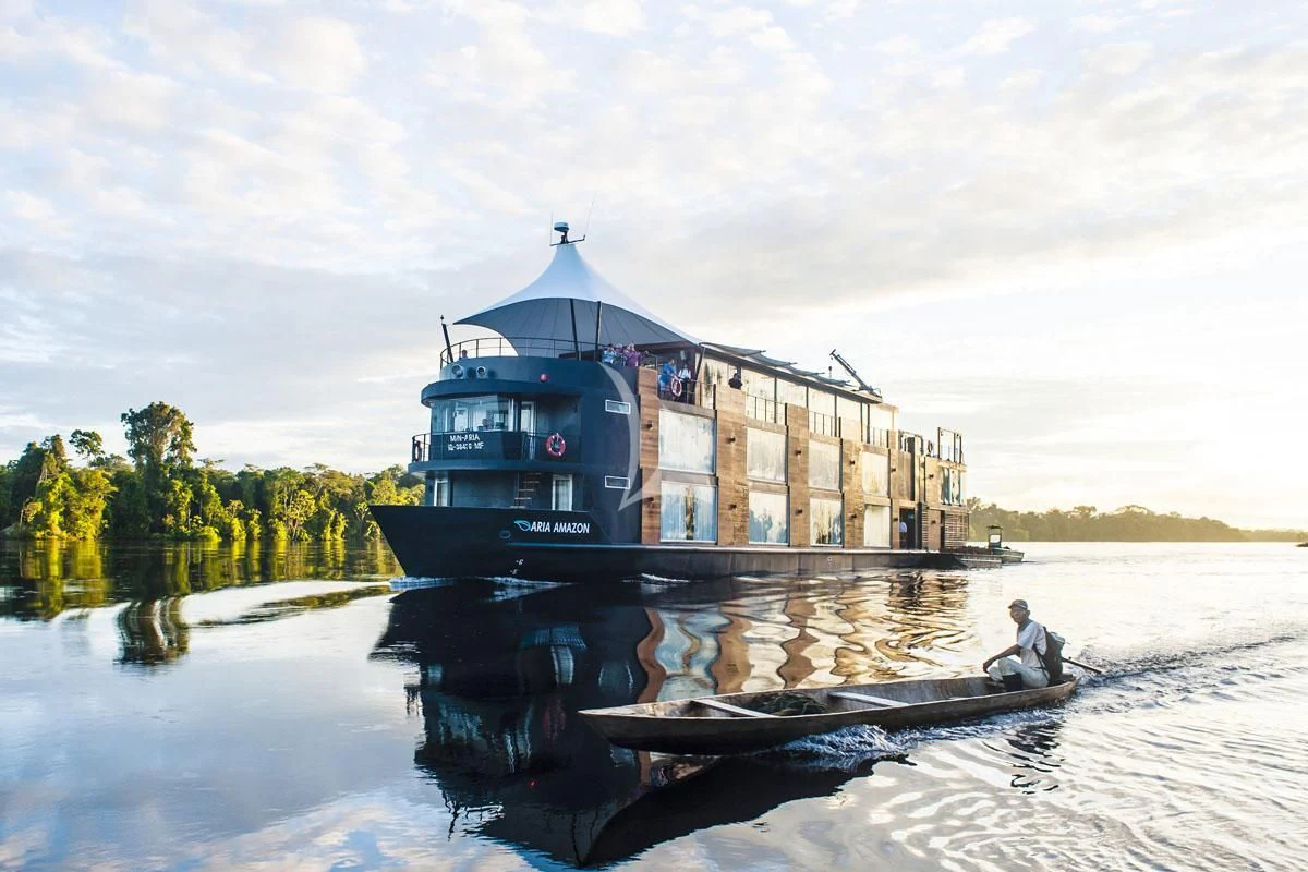 a boat on the water aboard ARIA AMAZON Yacht for Sale