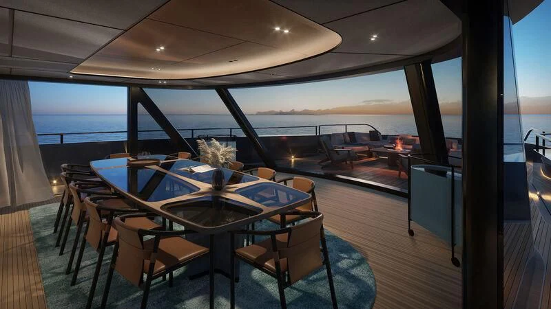 a pool table in a room aboard AZIMUT GRANDE 44M/03 Yacht for Sale