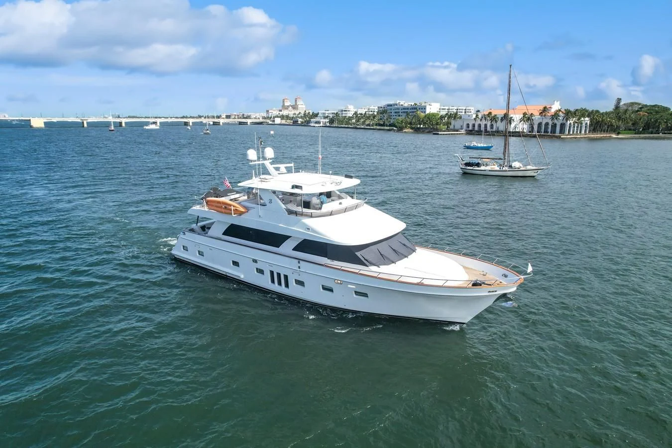a couple of boats in the water aboard RELENTLESS Yacht for Sale