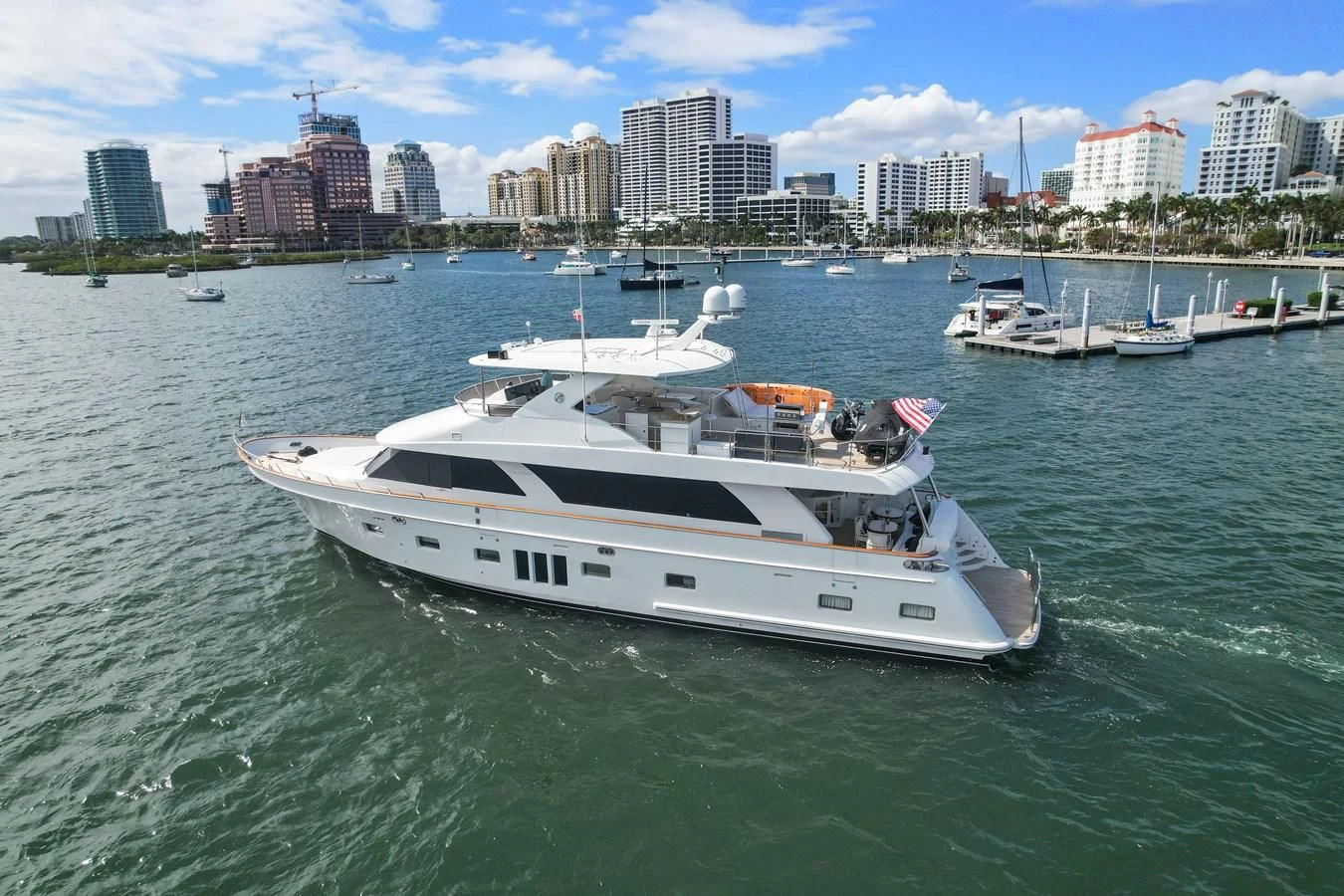 a boat in the water aboard RELENTLESS Yacht for Sale