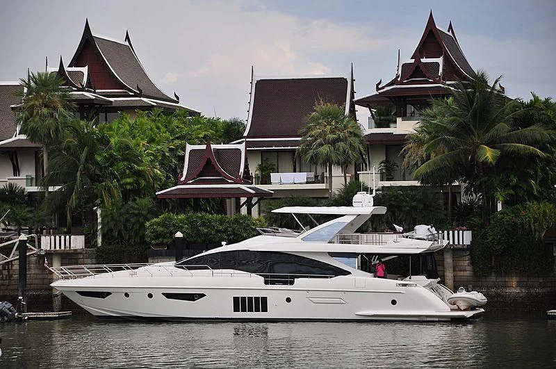 a boat in the water aboard MIRAGE Yacht for Sale