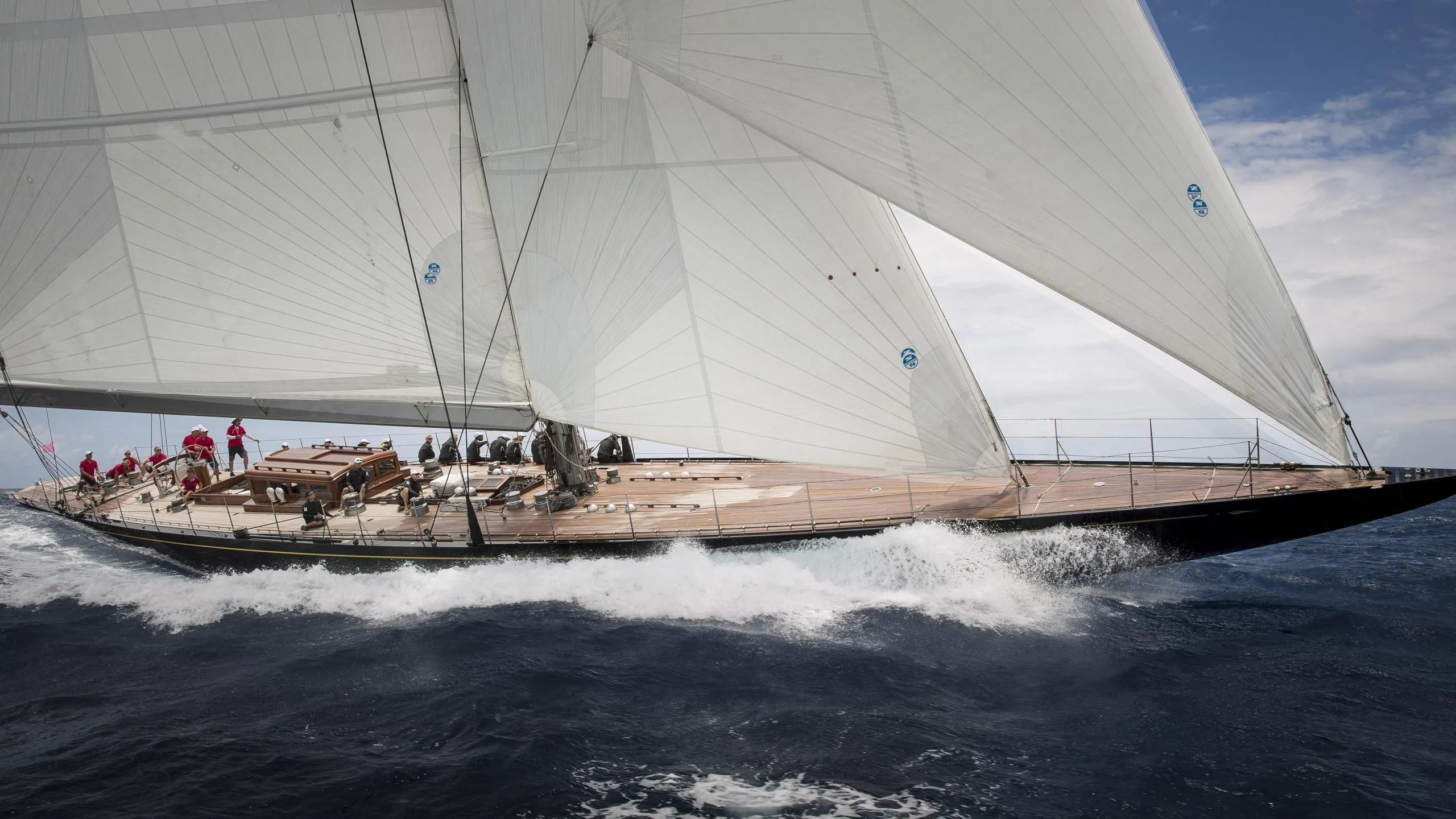a boat with people on it aboard RAINBOW Yacht for Sale