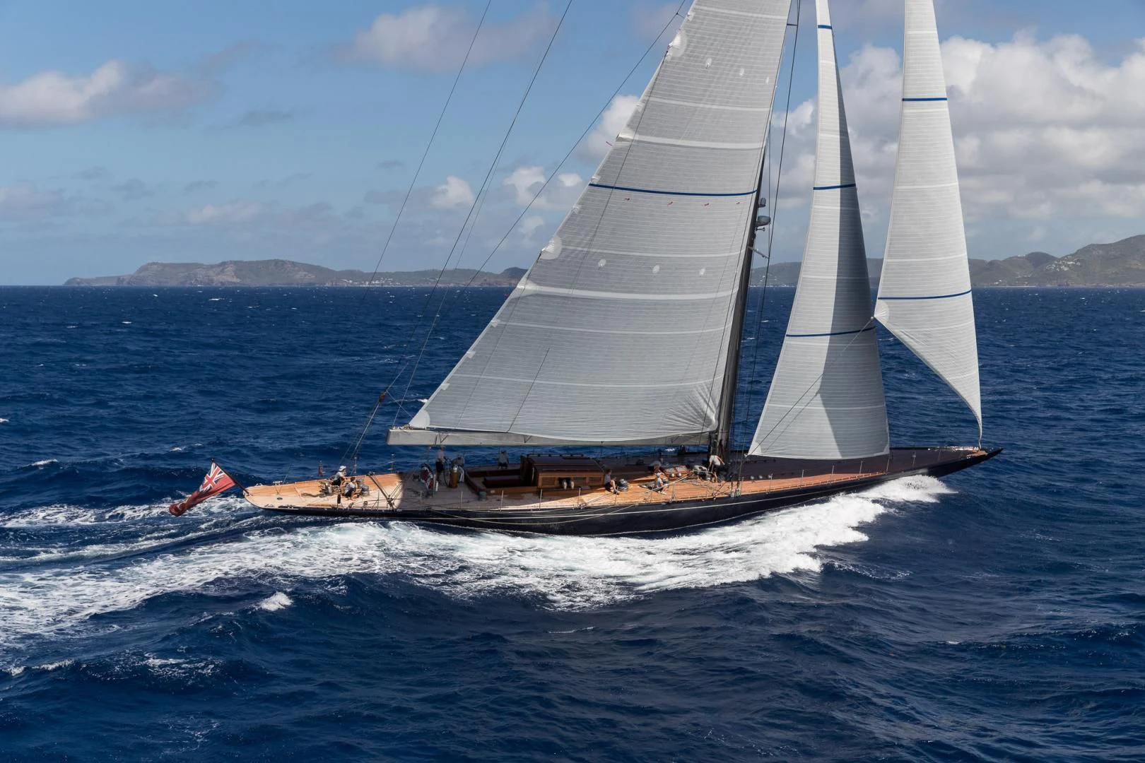 a sailboat on the water aboard RAINBOW Yacht for Sale