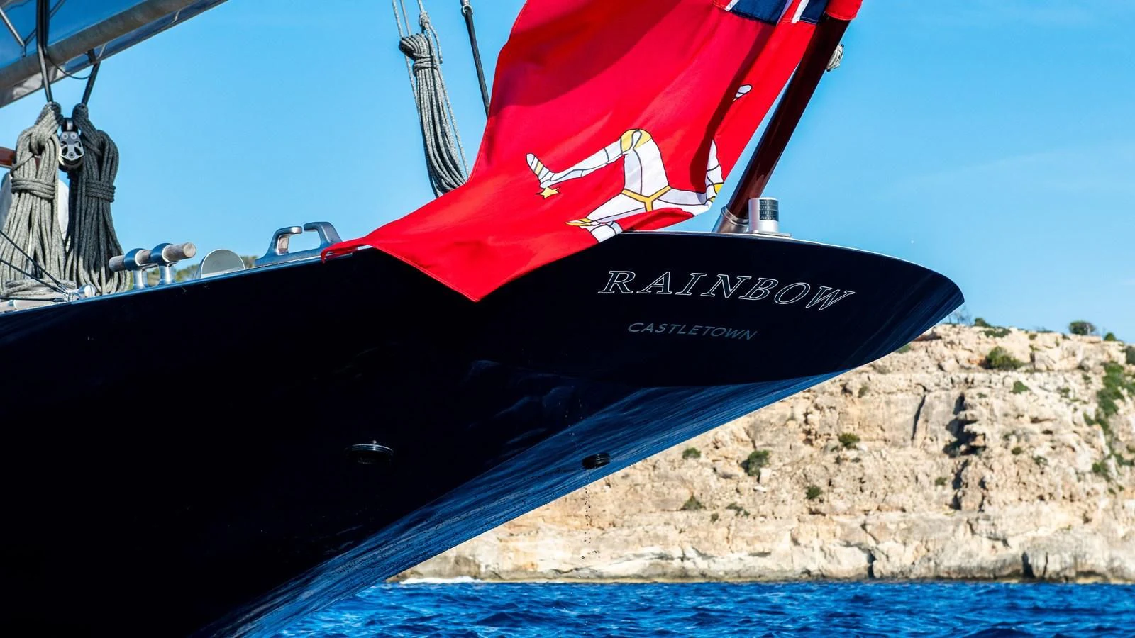 a boat on the water aboard RAINBOW Yacht for Sale