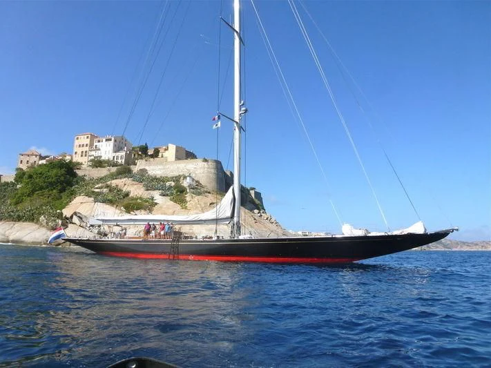 a boat on the water aboard RAINBOW Yacht for Sale