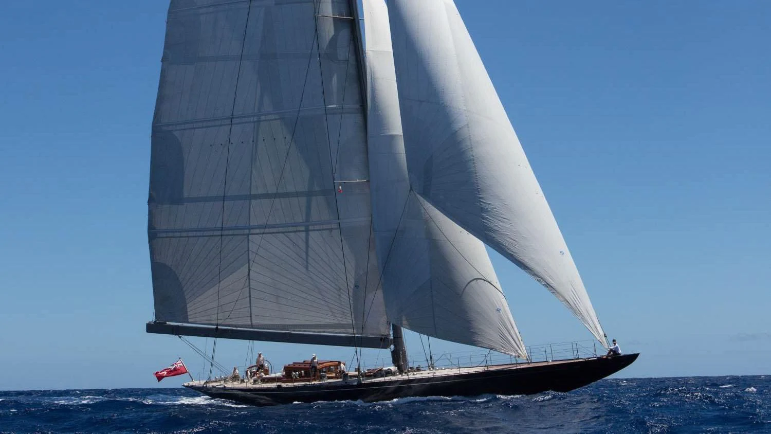 a sailboat on the water aboard RAINBOW Yacht for Sale