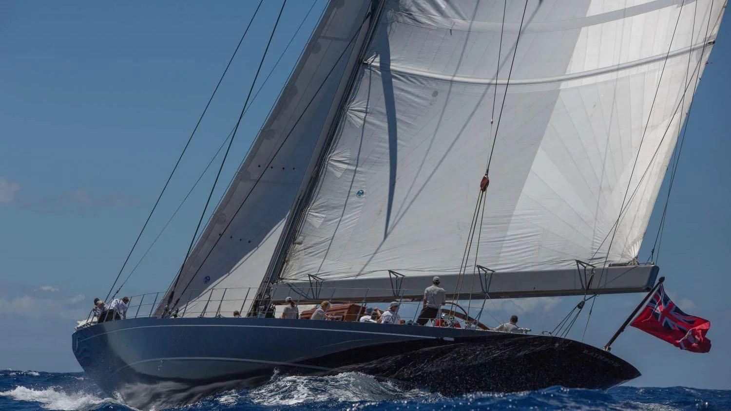 a boat sailing on the sea aboard RAINBOW Yacht for Sale