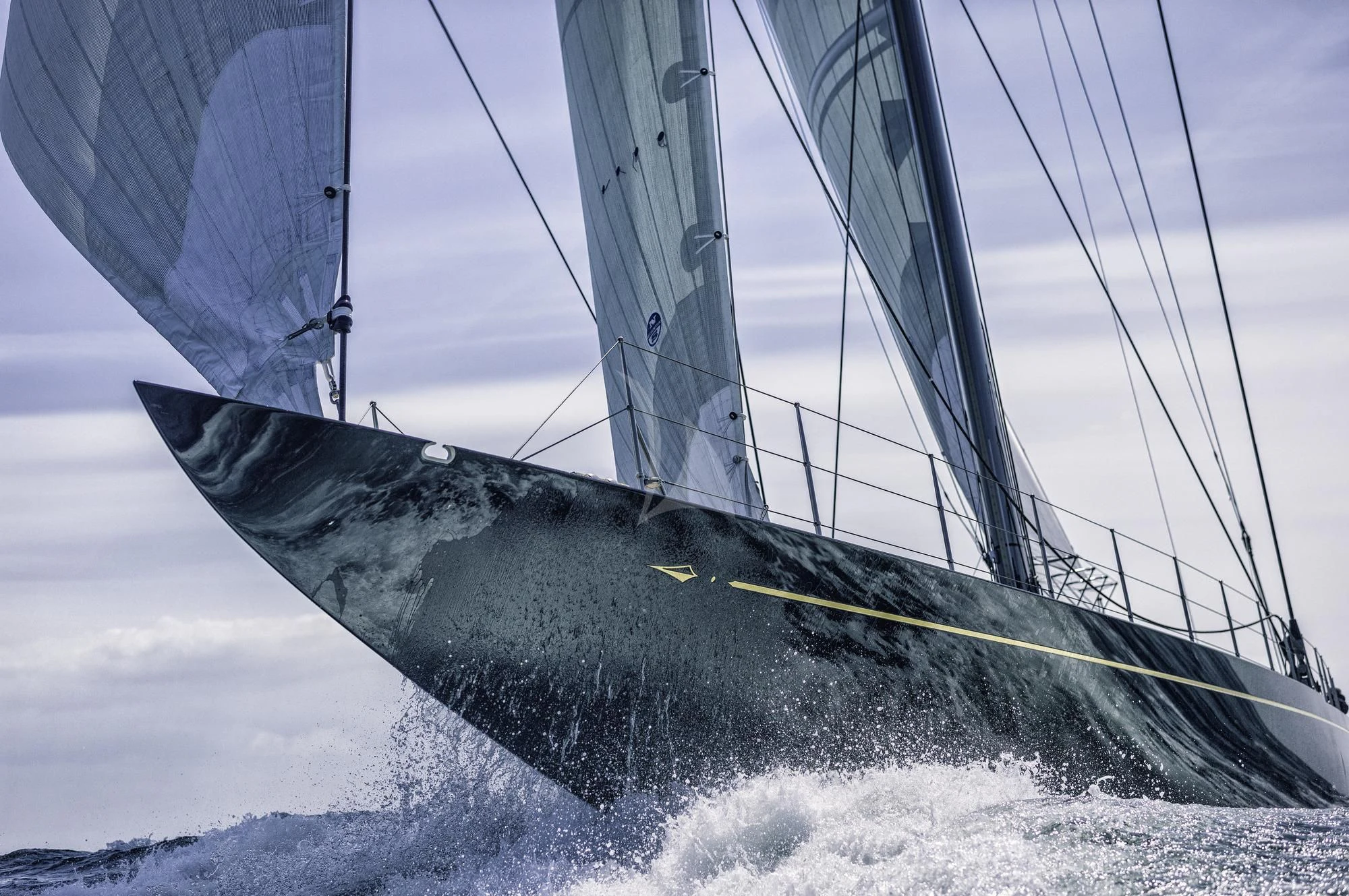 a sailboat on the water aboard RAINBOW Yacht for Sale
