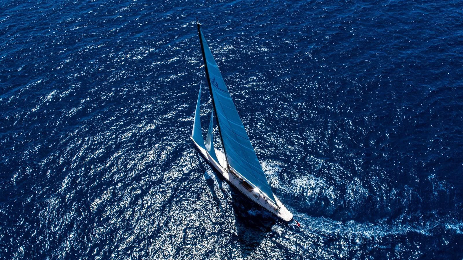 a boat in the water aboard RAINBOW Yacht for Sale